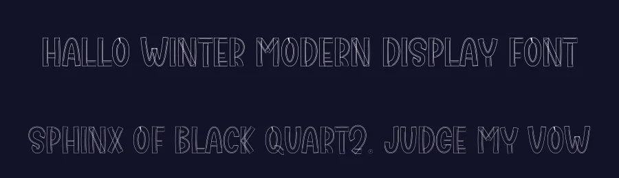 Hallo Winter Modern Display Font by freshtypeink — Display Font — thumbnail 2