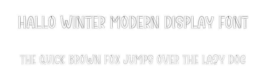 Hallo Winter Modern Display Font by freshtypeink — Display Font