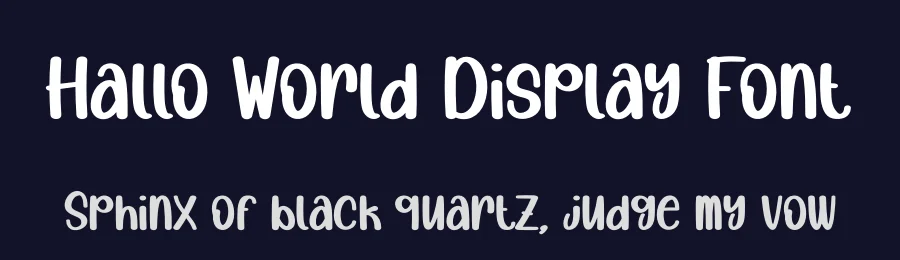 Hallo World Display Font by creativeletter — Display Font — thumbnail 2
