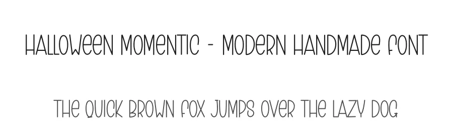 Halloween Momentic – Modern Handmade Font by creativeletter — Display Font