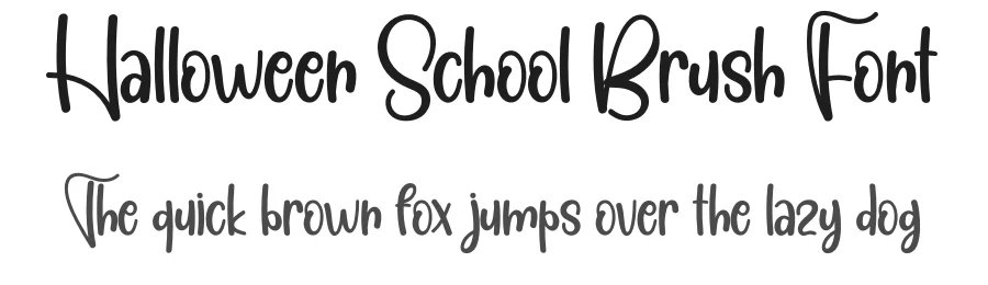 Halloween School Brush Font by creativeletter — Display Font