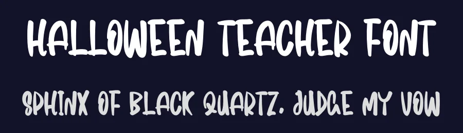 Halloween Teacher Font by levincreative — Display Font — thumbnail 2