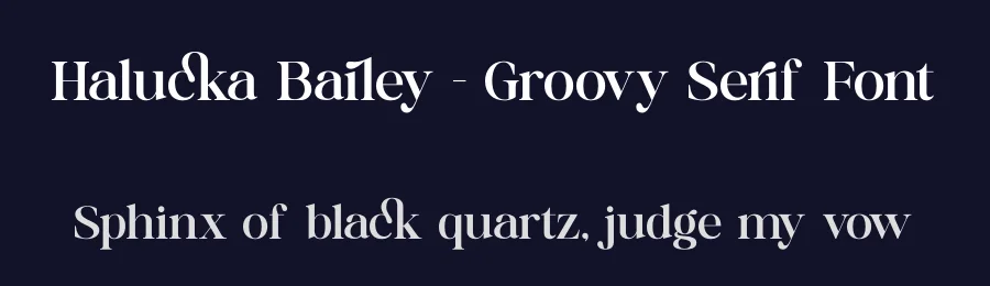 Halucka Bailey – Groovy Serif Font by timelesstype.co — Display Font — thumbnail 2