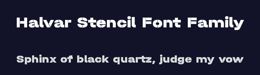 Halvar Stencil Font Family by TypeMates — Decorative Font — thumbnail 2