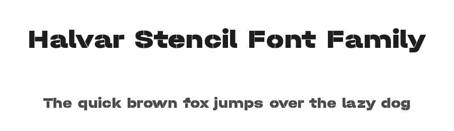 Halvar Stencil Font Family by TypeMates β Decorative Font