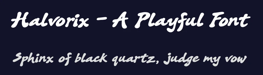 Halvorix – A Playful Font by letterhanna — Display Font — thumbnail 2