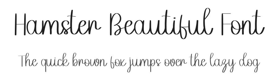 Hamster Beautiful Font by CREATIVE STUDIO β Script Handwritten Font