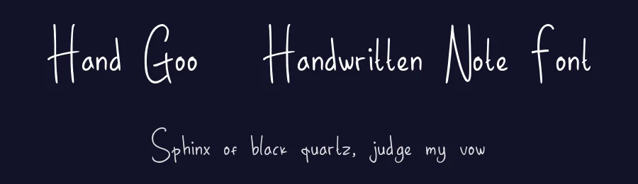 Hand Goo – Handwritten Note Font by Boril Std — Script Handwritten Font — thumbnail 2