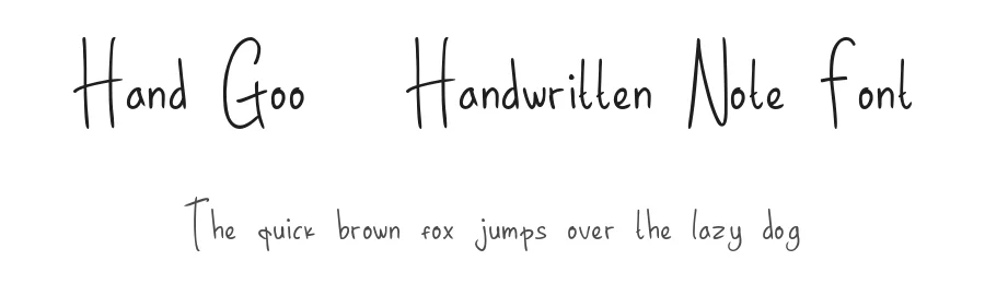 Hand Goo – Handwritten Note Font by Boril Std — Script Handwritten Font