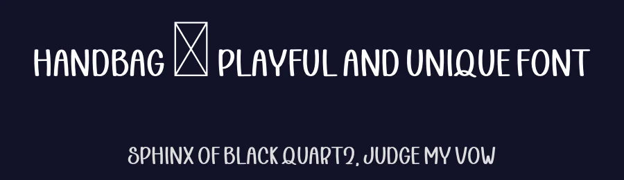 Handbag – Playful And Unique Font by freshtypeink — Display Font — thumbnail 2