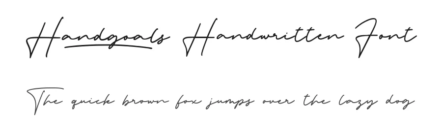 Handgoals Handwritten Font by qwrtype — Script Handwritten Font