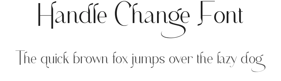 Handle Change Font by edricstudio — Display Font