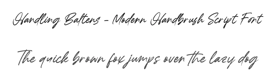 Handling Baltens – Modern Handbrush Script Font by letterenastudios — Script Handwritten Font