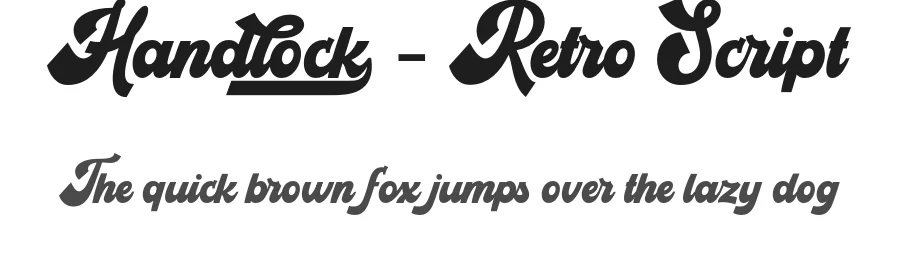 Handlock – Retro Script by ahweproject — Script Handwritten Font