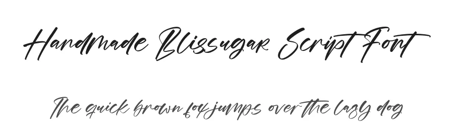 Handmade Blissugar Script Font by Operatype.Co — Script Handwritten Font