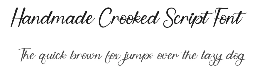 Handmade Crooked Script Font by creativeletter — Script Handwritten Font