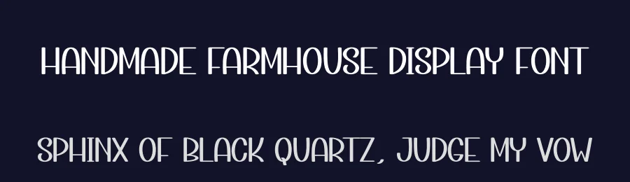 Handmade Farmhouse Display Font by creativeletter — Display Font — thumbnail 2