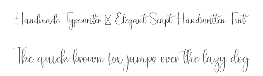 Handmade Typewriter – Elegant Script Handwritten Font by freshtypeink — Script Handwritten Font