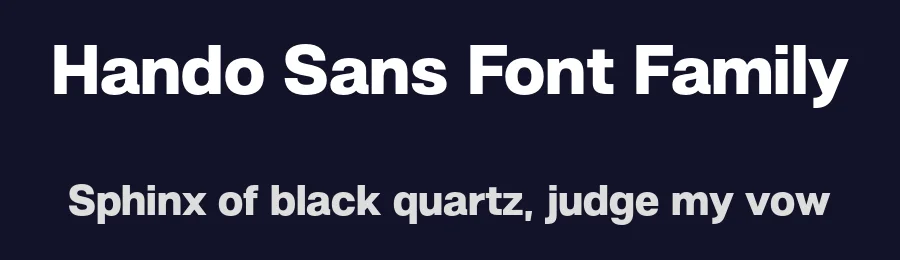 Hando Sans Font Family by Eko Bimantara — Sans Serif Font — thumbnail 2
