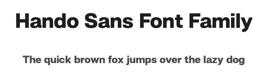 Hando Sans Font Family by Eko Bimantara — Sans Serif Font