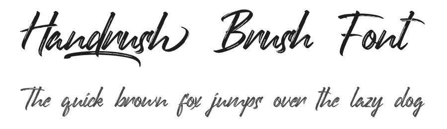 Handrush Brush Font by CalligraphyFonts.net — Script Handwritten Font