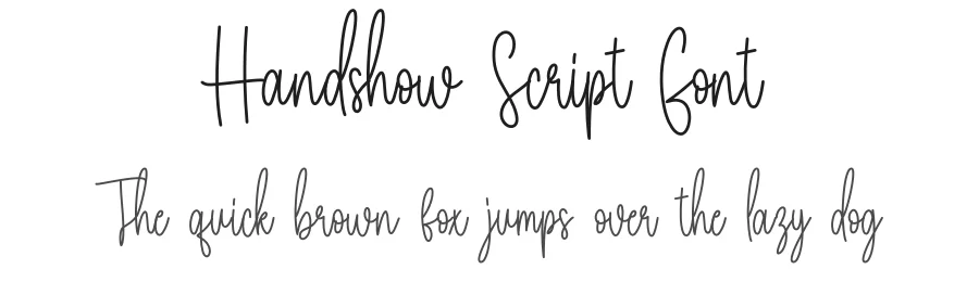 Handshow Script Font by creativeletter — Script Handwritten Font