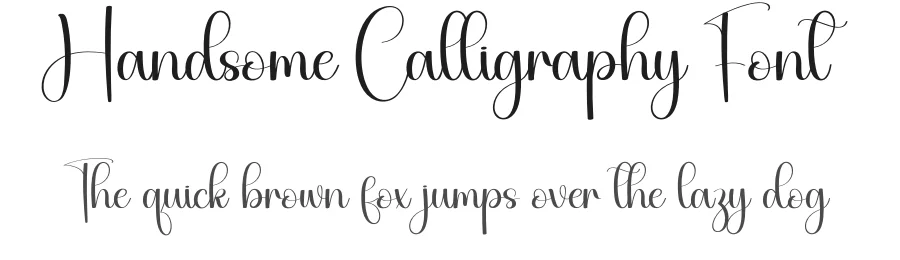 Handsome Calligraphy Font by creativeletter — Script Handwritten Font