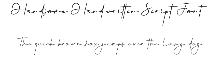 Handsome Handwritten Script Font by creativeletter — Script Handwritten Font