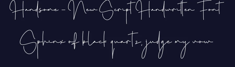 Handsome – New Script Handwritten Font by creativeletter — Script Handwritten Font — thumbnail 2