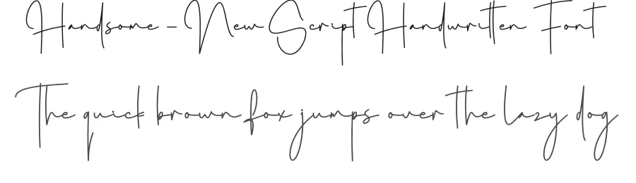 Handsome – New Script Handwritten Font by creativeletter — Script Handwritten Font