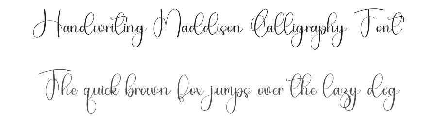 Handwriting Maddison Calligraphy Font by freshtypeink — Script Handwritten Font