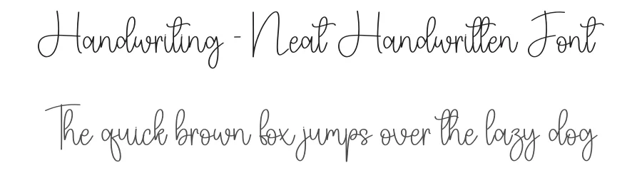 Handwriting – Neat Handwritten Font by creativeletter — Script Handwritten Font