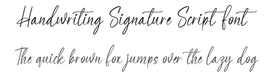 Handwriting Signature Script Font by creativeletter — Script Handwritten Font
