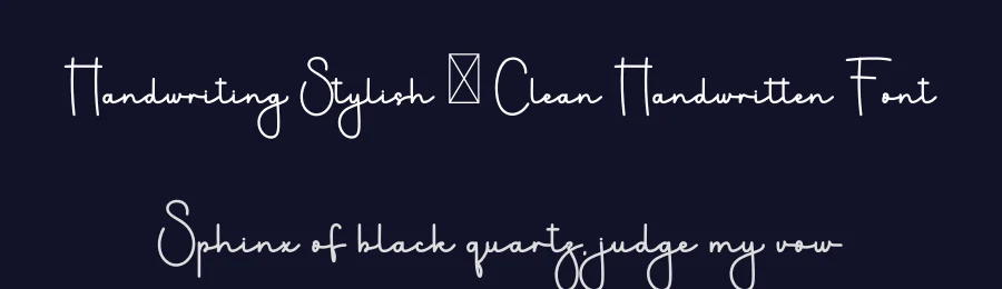 Handwriting Stylish – Clean Handwritten Font by freshtypeink — Script Handwritten Font — thumbnail 2