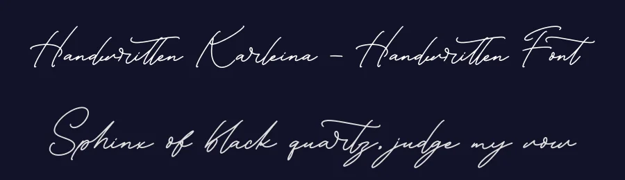 Handwritten Karleina – Handwritten Font by letterenastudios — Serif Font — thumbnail 2