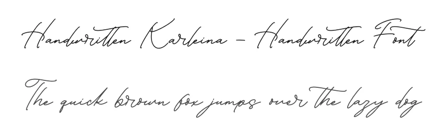 Handwritten Karleina – Handwritten Font by letterenastudios — Serif Font