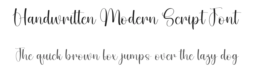 Handwritten Modern Script Font by creativeletter — Script Handwritten Font