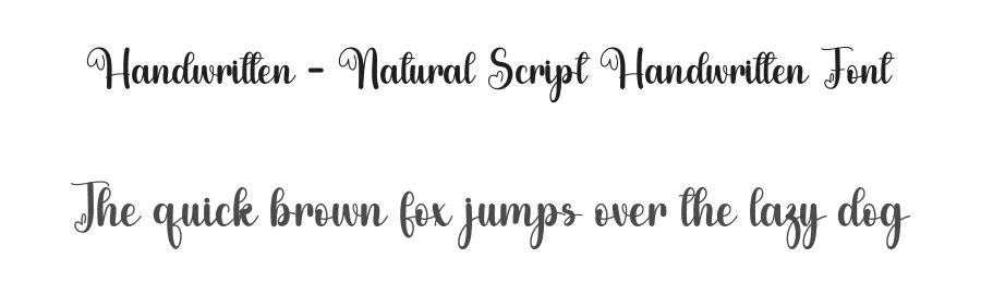 Handwritten – Natural Script Handwritten Font by andikastudio — Script Handwritten Font