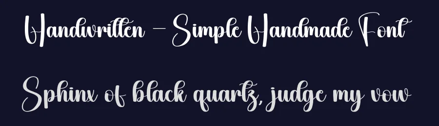 Handwritten – Simple Handmade Font by creativeletter — Script Handwritten Font — thumbnail 2