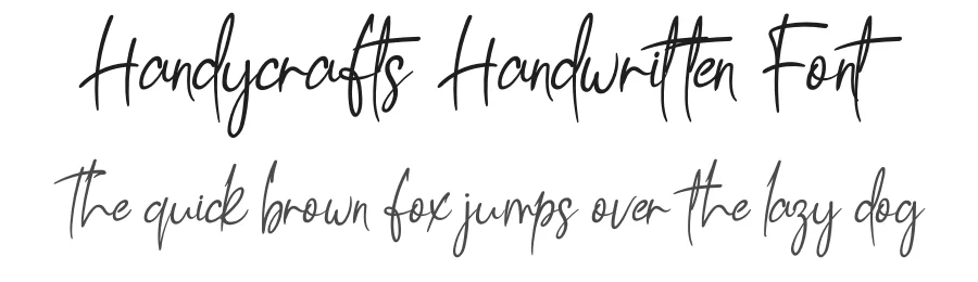 Handycrafts Handwritten Font by andikastudio — Script Handwritten Font