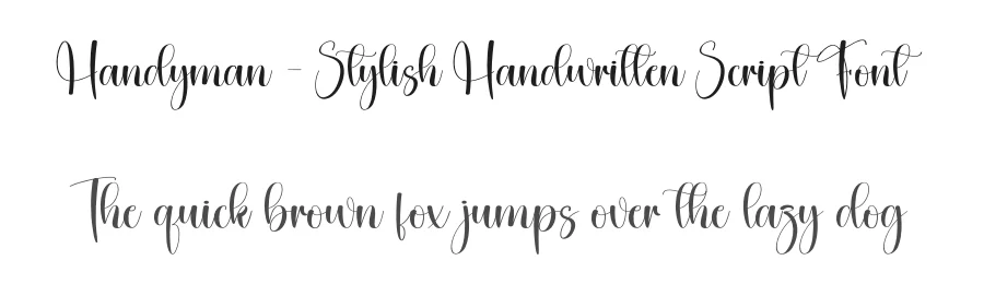Handyman – Stylish Handwritten Script Font by creativeletter — Script Handwritten Font