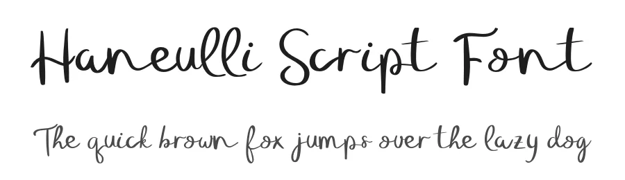Haneulli Script Font by Creatifontstudios — Script Handwritten Font