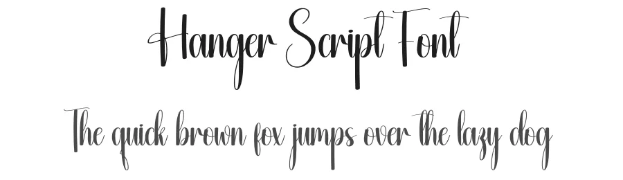 Hanger Script Font by creativeletter — Script Handwritten Font
