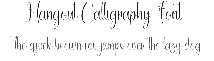 Hangout Calligraphy Font by creativeletter — Script Handwritten Font