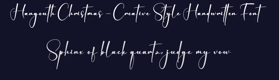 Hangouth Christmas – Creative Style Handwritten Font by creativeletter — Script Handwritten Font — thumbnail 2