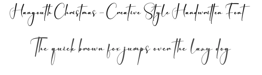 Hangouth Christmas – Creative Style Handwritten Font by creativeletter — Script Handwritten Font