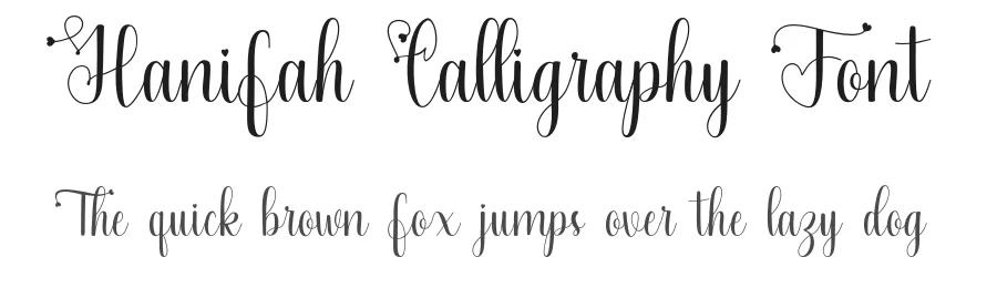 Hanifah Calligraphy Font by OCSstudio — Script Handwritten Font