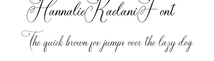 Hannalie Kaelani Font by CalligraphyFonts.net — Script Handwritten Font