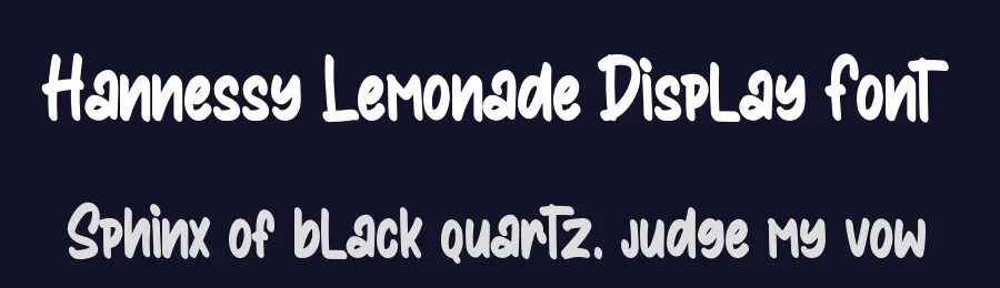 Hannessy Lemonade Display Font by stefiejustprince — Display Font — thumbnail 2