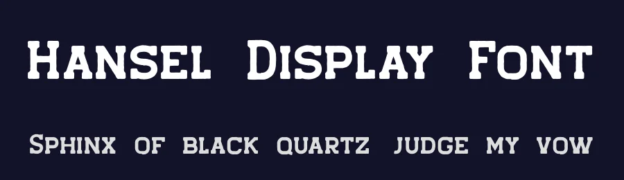Hansel Display Font by Viaction Type — Display Font — thumbnail 2